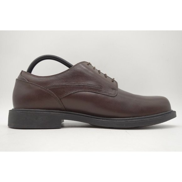 Dunham Logo Brown Leather Casual Lace Up Waterproof Oxfords Shoes Men\'s 9.5 EE main image 4